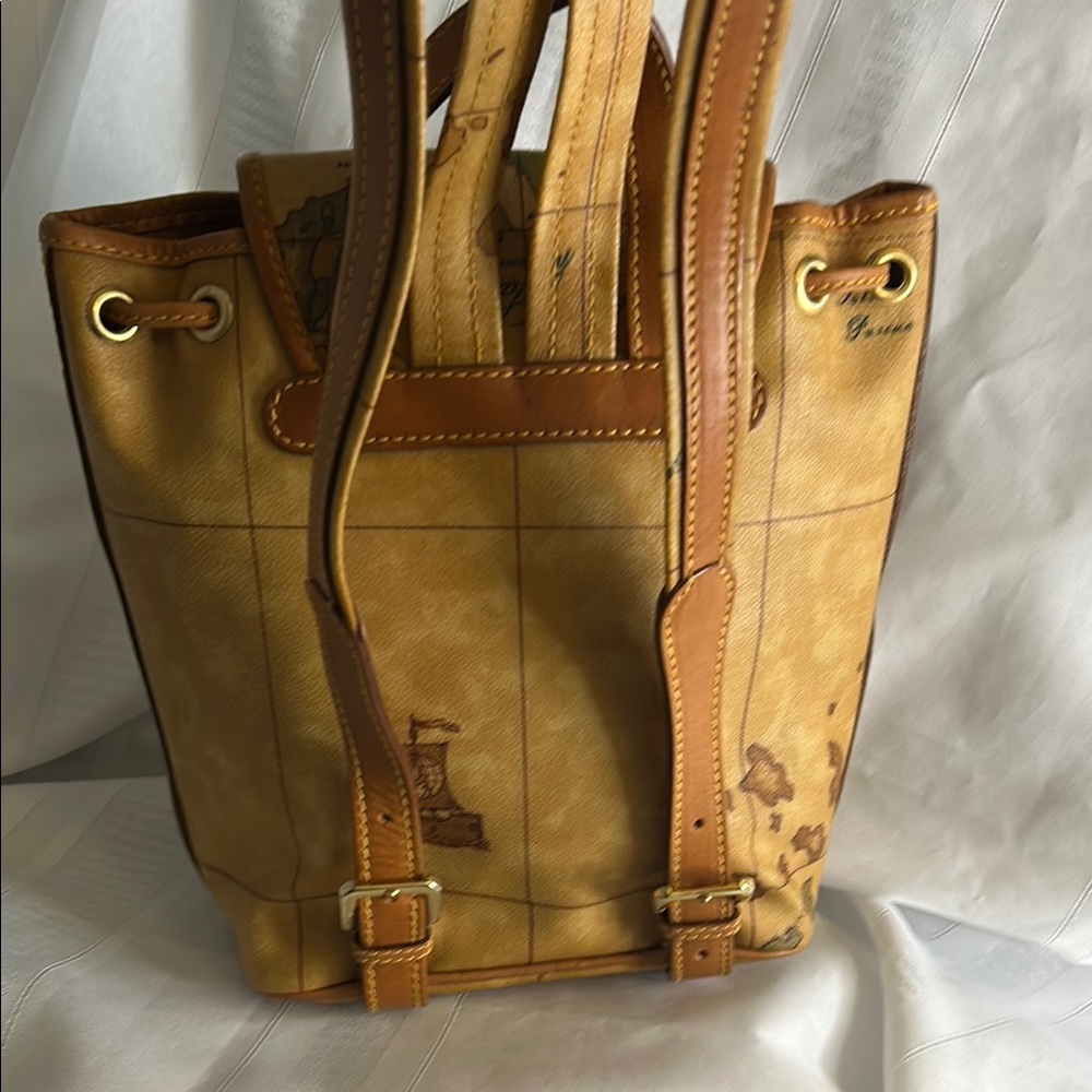 Alviero Martini 1a Classe Geo Classic Map Print Mini Backpack Vintage - Picture 3 of 13